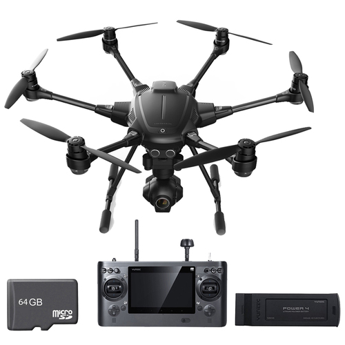 Yuneec Typhoon H RTF Hexacopter Drone w/ CGO3+ 4K Camera with Extra Battery & 64gb Card