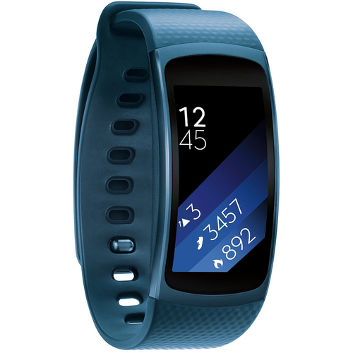 Samsung SM-R3600ZBAXAR Gear Fit2 Smartwatch with Large Band - Blue - OPEN BOX