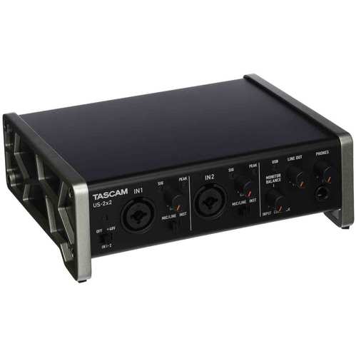 Tascam 2-in/out Audio/MIDI Interface With HDDA Mic Preamps & iOS Compatability - US-2x2