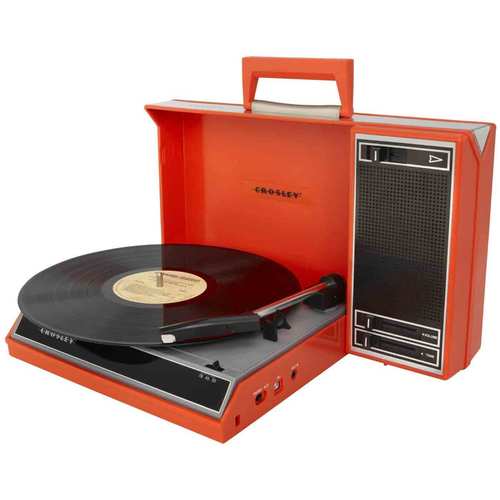 Crosley Spinnerette Portable USB Turntable w/ Audio Editing Software CR6016A-RE (Red)