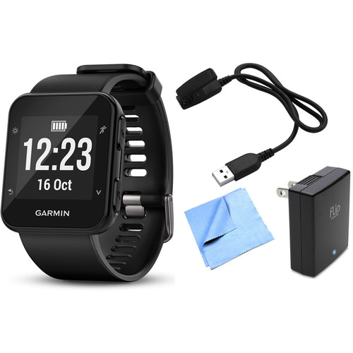 Garmin Forerunner 35 GPS Running Watch & Activity Tracker w/ Accessories Bundle - Black