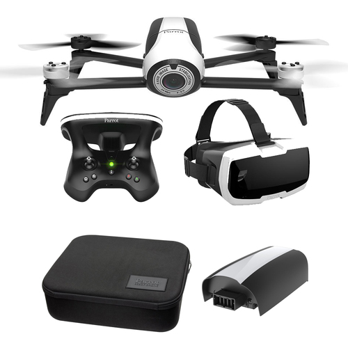 Parrot Bebop 2 with Skycontroller 2 & FPV - White w/ Battery + Hard Side Case