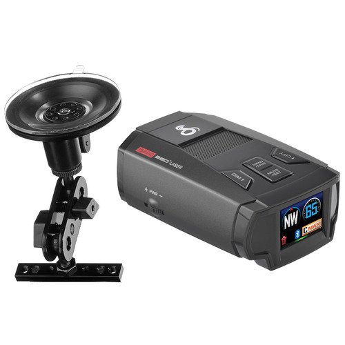 Cobra SPX 7800BT Bluetooth Radar/Laser/Camera Detector & Windshield Mount Bundle