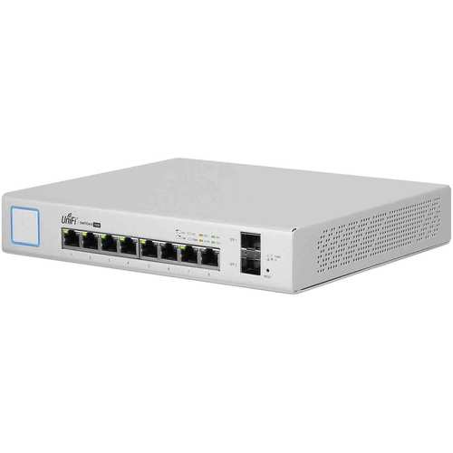 Ubiquiti 8-Port UniFi Switch, Managed PoE+ Gigabit Switch with SFP, 150W (US-8-150W)