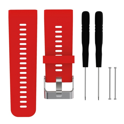 General Brand Silicone Band Strap + Tools for Garmin Vivoactive HR Sport Watch (Red)