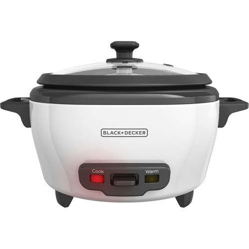 Black & Decker 6-Cup Rice Cooker in White - RC506