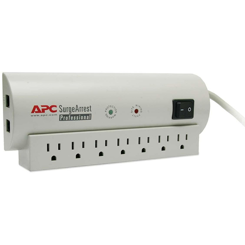 APC Professional SurgeArrest 7 Outlet Phone Line Protection - PRO7T