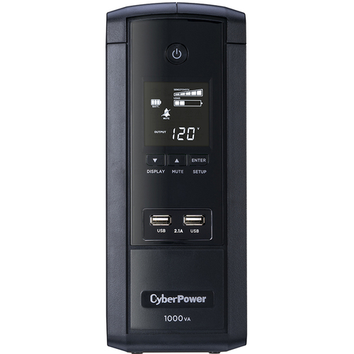CyberPower 1000VA AVR LCD 120V 10-Outlet Mini Tower - BRG1000AVRLCD