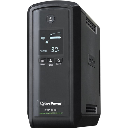 CyberPower 850VA PFC Uninterruptible Power Supply with LCD Display - CP850PFCLCD