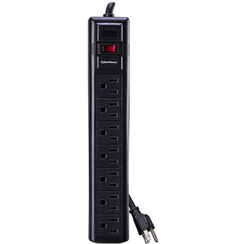 CyberPower 7-Outlet Essential Surge Protector with 12' Cord - CSB7012