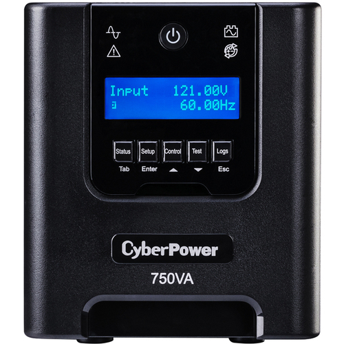 CyberPower Smart App Sinewave UPS System 750VA 525W 6 Outlets AVR Mini-Tower - PR750LCD 