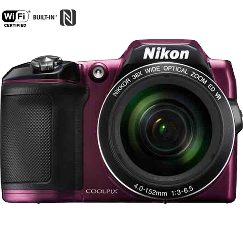 Nikon COOLPIX L840 16MP 38x Opt Zoom Digital Camera (Plum) Certified Refurbished