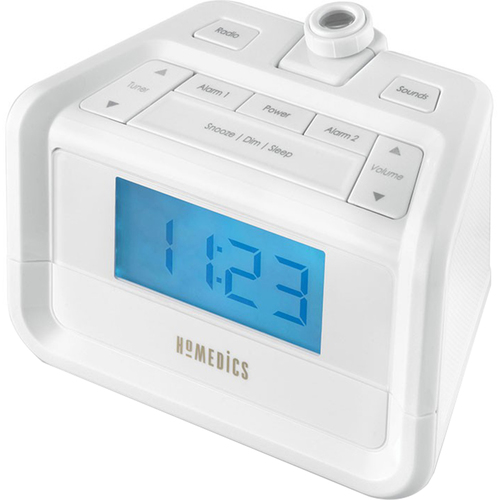 HoMedics SoundSpa Digital FM Clock Radio with Time Projection - SS-4520