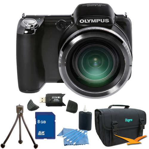 Olympus SP-810UZ 14 MP 36x Zoom Digital Camera 8 GB Bundle