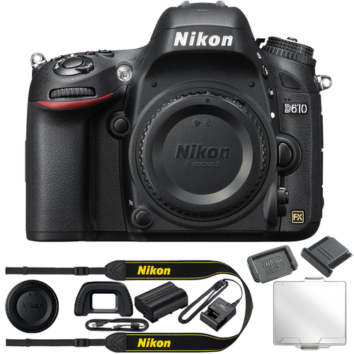 Nikon D610 FX-format 24.3 MP 1080p video Digital SLR Camera - Body Only