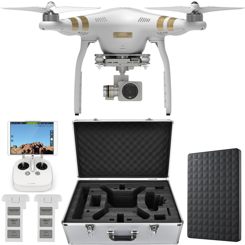 DJI Phantom 3 Professional Quadcopter Drone 4K Camera w/ Gimbal + 1.5TB Hard Drive