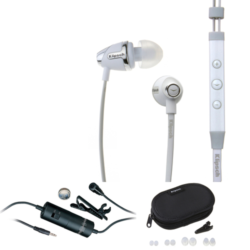 Klipsch Image S4i - II White In-Ear Headphones - 1015145 with Audio-Technica Microphone