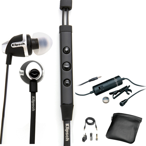 Klipsch Image S4i - II Black In-Ear Headphones - 1014813 with Audio-Technica Microphone