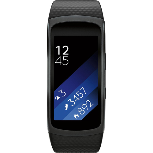 Samsung SM-R3600DAAXAR Gear Fit2 Smartwatch w/Large Band - Black - OPEN BOX
