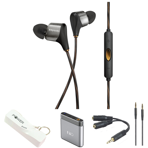 Klipsch XR8i HYBRID High Clarity In-Ear Headphone (Black) with Headphone Bundle