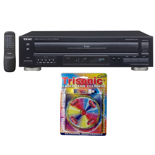 Teac 5-Disc Carousel CD Player w/ Remote 12-PD-D2610MK2 w/ Trisonic Lens Cleaner
