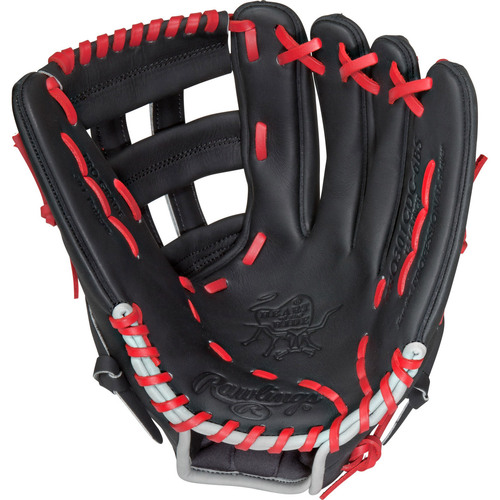 Rawlings Black / Red 12.5` Heart Of The Hide Dual Core Baseball Glove - PRO301CDC-6BS