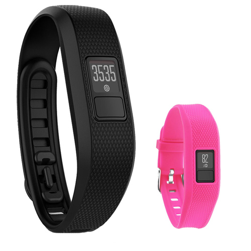 Garmin Vivofit 3 Activity Tracker Fitness Band XL w/ Replacement Band (Rose)