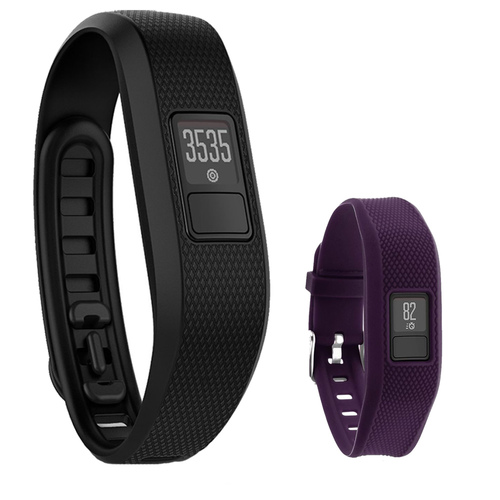 Garmin Vivofit 3 Activity Tracker Fitness Band XL w/ Replacement  Band (Purple)