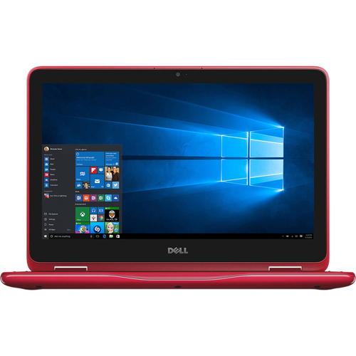 Dell i3168-3270RED 11.6` HD Intel Pentium N3710 1.6GHz 2-in-1 Laptop, Tango Red
