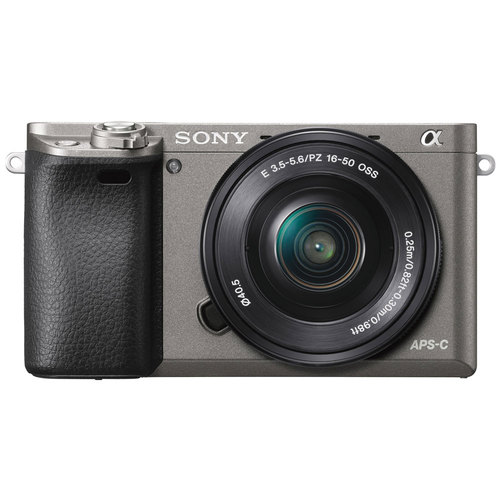 Sony Alpha a6000 24.3MP Grey Interchangeable Lens Camera with 16-50mm Power Zoom Lens