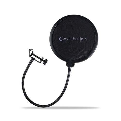 Technical Pro Clamp-on Microphone Pop Filter 6-inch Diameter