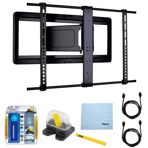 Sanus Slim Full-motion TV Mount for 51`-80` Flat-panel TVs w/ Accessories Bundle