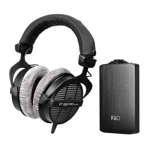 BeyerDynamic DT990 Professional Acoustically Open Headphones 250 Ohms w/ FiiO A3 Amp