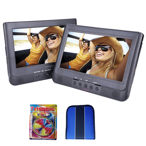 Sylvania 10.1` Dual Screen Portable DVD Player - Essentials Bundle