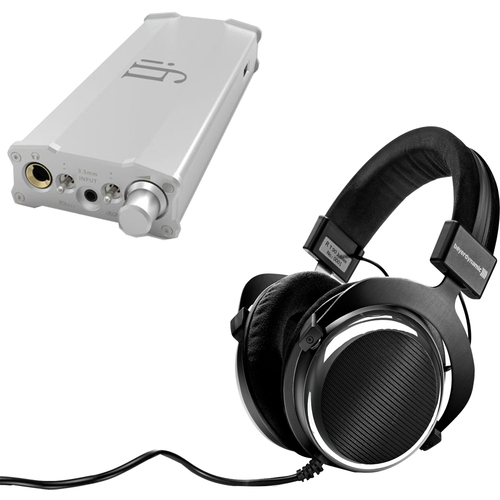 BeyerDynamic T90 Chrome Limited Edition Audiophile Headphones w/ iF Micro iCan SE Amplifier