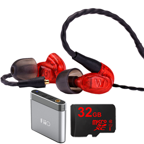 Westone UM Pro 10 High Performance In-ear Headphone (Red) - 78550 w/ FiiO A1 Amp Bundle