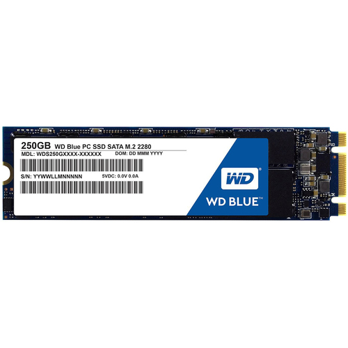 Western Digital Blue 250GB PC SSD SATA 6 Gb/s M.2 2280 Solid State Drive - WDS250G1B0B