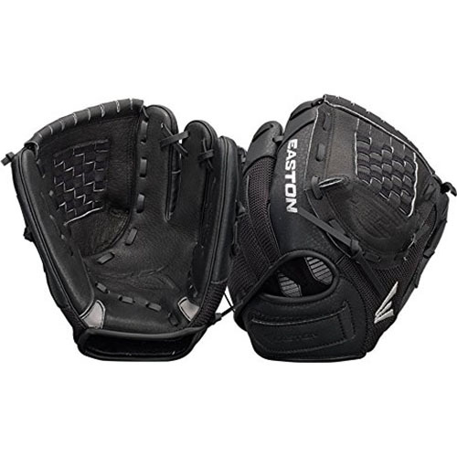 Easton ZFX1100BKBK - Z-Flex Right Hand Throw 11` Youth Ball Glove in Black - A130631