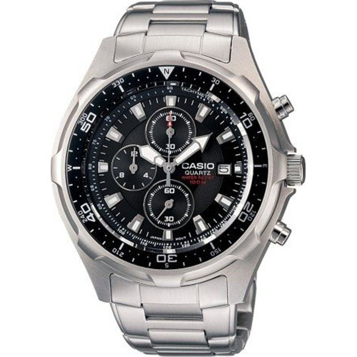 Casio, Inc. Men's Analog Chronograph Strainless Steel Wrist Watch