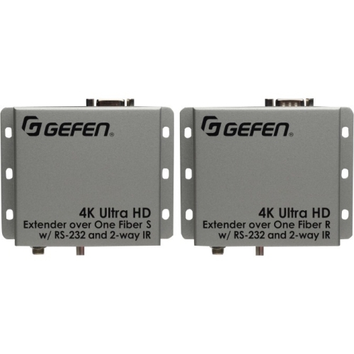 Gefen 4K Ultra HD Extender over One Fiber w/ RS232 and 2-way IR - EXT-HDRS2IR-4K2K-1FO