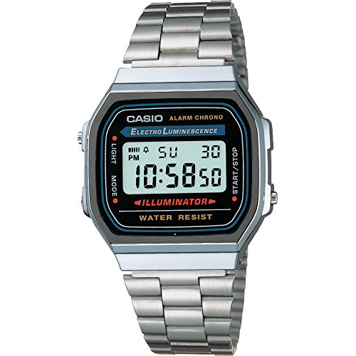 Casio Men's A168WA-1 Electro Luminescence Watch