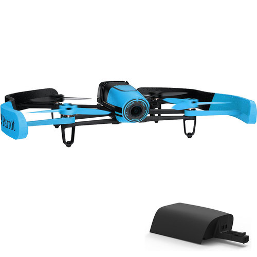 Parrot BeBop Drone 14MP Full HD 1080p Fisheye Camera Quadcopter (Blue) w/ Extra Battery