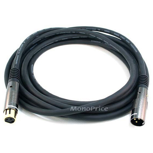 Monoprice 4753 Premier Series XLR Male to XLR Female 16AWG Cable, Gold Plated - 15'