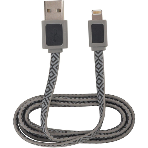 AR For Her 3 Ft Charge and Sync Cable with Lightning Connector - Black and Grey