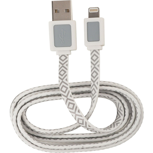 AR For Her 3 Ft Charge and Sync Cable w/ Lightning Connector - White / Grey ARH750WG