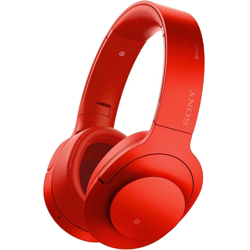Sony MDR100 h.Ear on NC On-Ear Bluetooth Headphones w/ NFC - Cinnabar Red - OPEN BOX