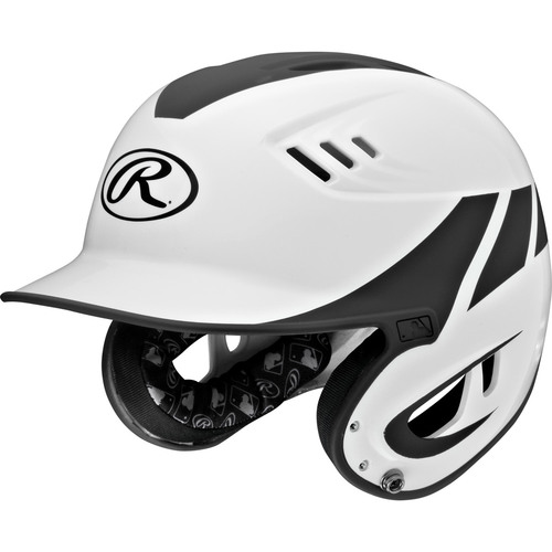 Rawlings Velo Two-Tone Senior Home Batting Helmet - White/Black