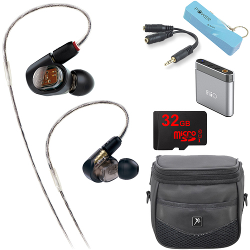 Audio-Technica ATH-E70 Professional In-Ear Monitor Headphone A1 Portable Amplifier Bundle