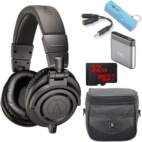 Audio-Technica ATH-M50xMG Limited Edition Professional Studio Monitor Headphones A1 Amp Bundle