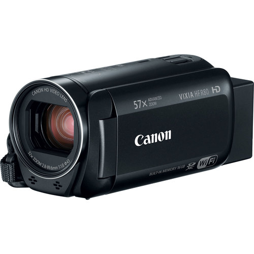 Canon VIXIA HF R80 Full HD CMOS 57x Zoom Built-in Wi-Fi Black Camcorder